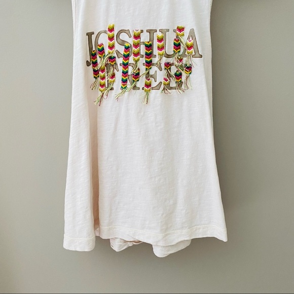 Pilcro by Anthro. Joshua Tree Twist-Back Tank Top Cream Sz Small - Picture 4 of 11